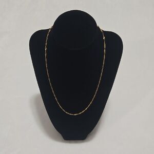 14k Yellow Gold Singapore Twist  Chain Necklace